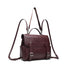 GELANNI – Shoulder Bag for Women & Girls, Premium PU Backpack & Handbag with Bottom Rivet, Comes with Adjustable & Detachable Strap, An Ideal Gift for Female - Wine